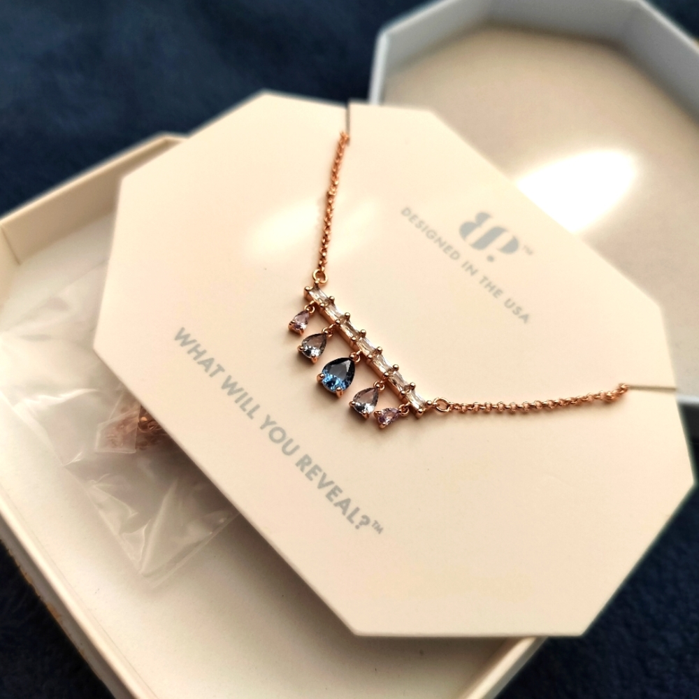 BP Lavender Topaz cubic zirconia aquamarine zircon spinel necklace